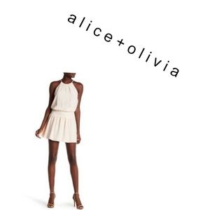 Alice + Olivia Chic White Tie String Mini Dress